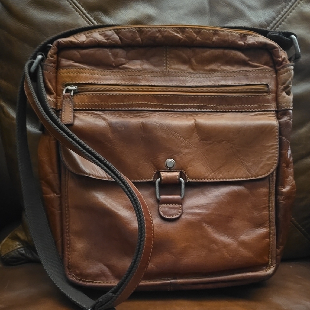 Brown Leather Crossbody Bag